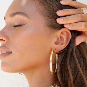 Ettika 18k Gold Plated Hoop Earrings NWT